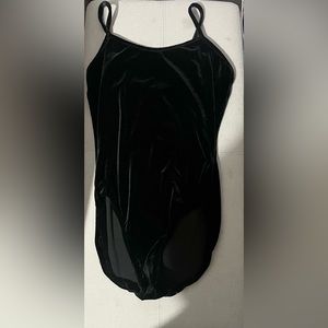 90’s Black So Danca Leotard Velvet Child XL